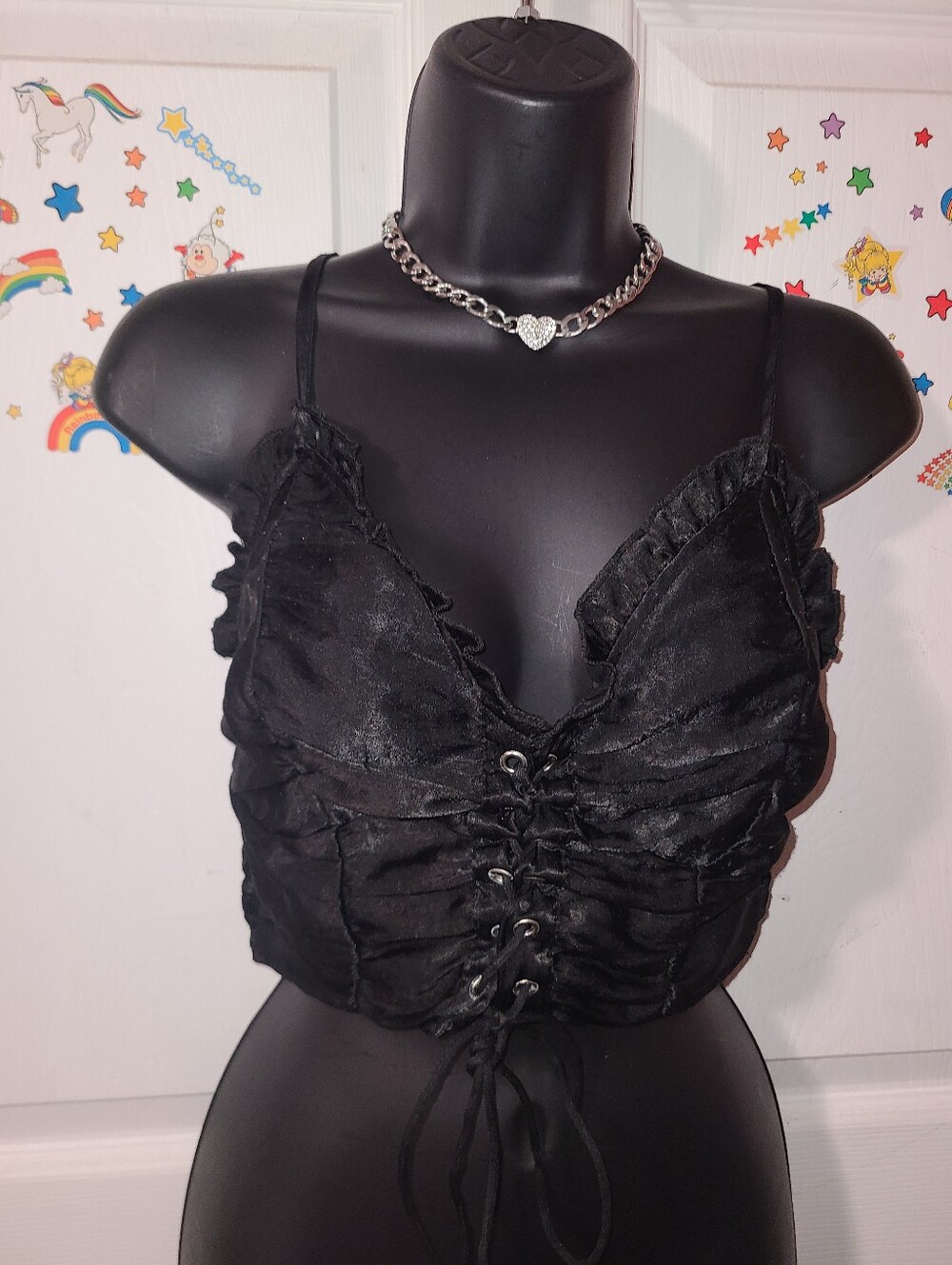 Corset Satin Crop Top
